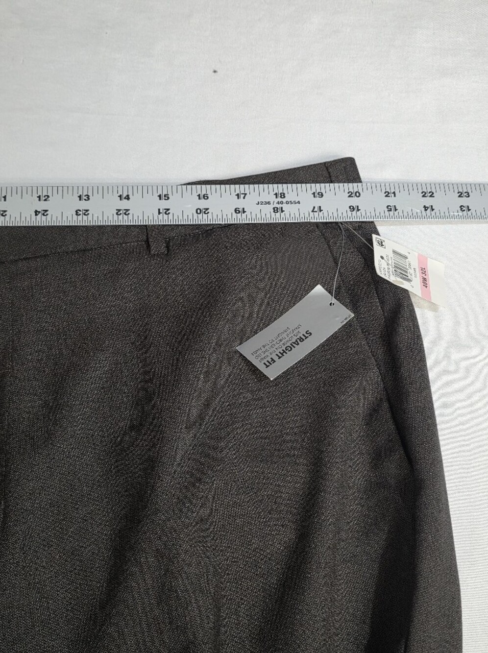 Van Heusen Straight Fit Flat Front Mens Size 40 X 32 Dress Pants in Brown - Picture 12 of 16